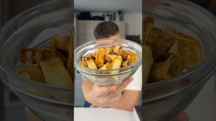 PATATAS CHIPS EXTRA CRUJIENTES EN AIRFRYER 🥔🍟 #shorts #recetas