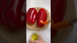 PIMIENTOS ROJOS  🌶️🌶️ en FREIDORA DE AIRE 👩‍🍳🥰, te enseño a pelarlos ¡¡sin dificultad!!😍