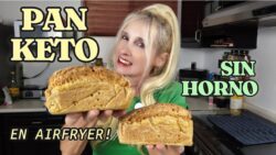 🍞 Pan keto Sin Horno, en freidora de aire, rápido, esponjoso, rico y saludable, en tan solo 25 m.😃