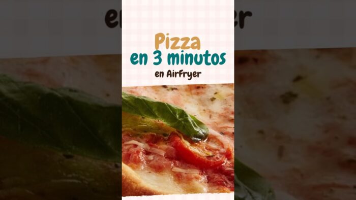 🍕 Pizza en freidora de aire en 3 minutos ⚡