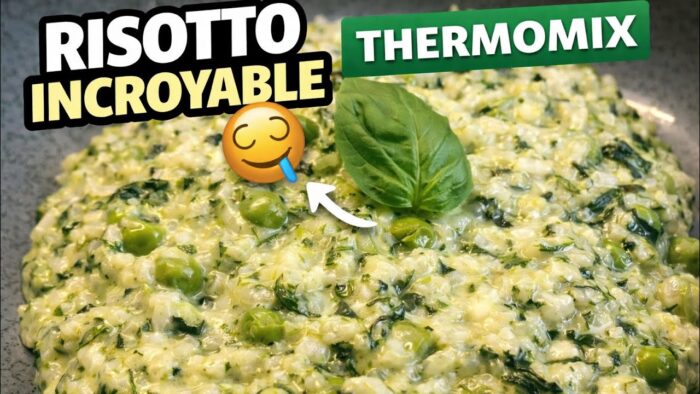 ⭐️RISOTTO VERT AU THERMOMIX  ET M. CUISINE ÉPINARDS, COURGETTE & PETITS POIS