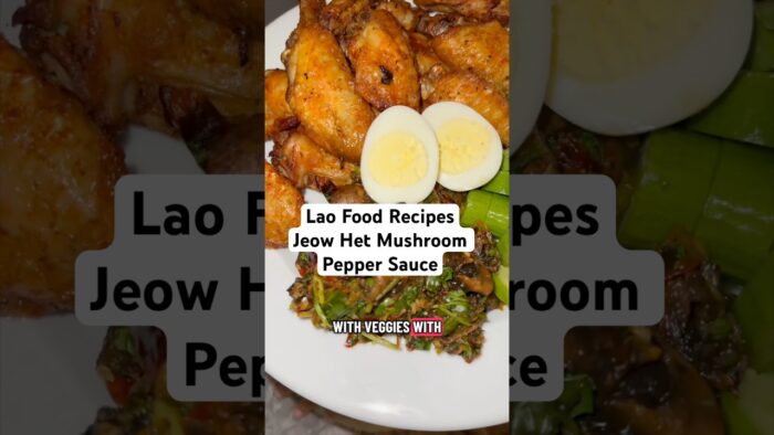 Receta de salsa ligera de champiñones y pimienta. Cabeza de Jeow de Laos. Comida tailandesa Iu Mi…