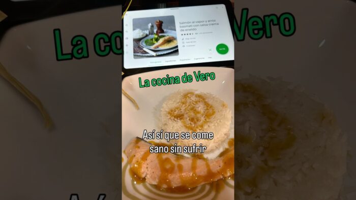 Salmón al vapor con arroz basmati | Cena saludable fácil
