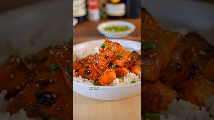 Salmón teriyaki en la freidora de aire