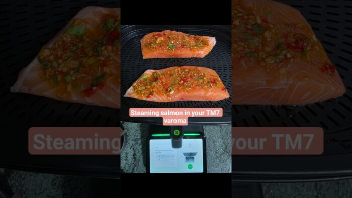 Steaming salmon in the varoma #TM7