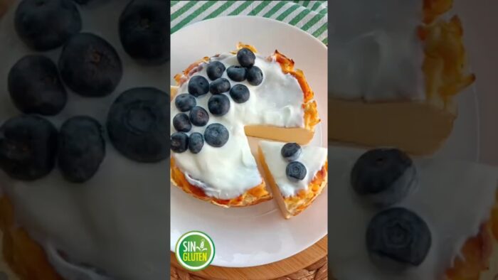 Tarta Yogur con Manzana 🍎 en #airfryer #singluten #sinazucar #recetasairfryer #viral #food #tarta