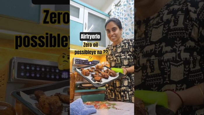 Zero Oil Chicken Lollipops | Airfryer Recipe Telugu | Kids Favourite Snack