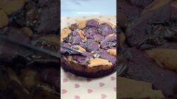 air fryer baking- eggless red velvet brookies♥️(recipe is in the description) #egglessbrookies