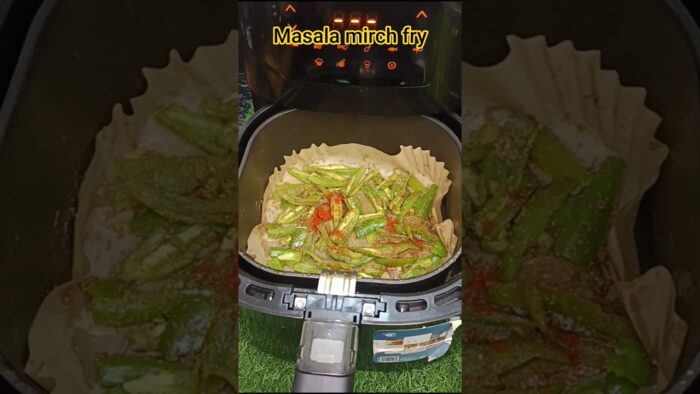 instant masala mirch fry in airfryer#shortvideo #ytstudioes #viral #recipe #trendig #airfryer #chili