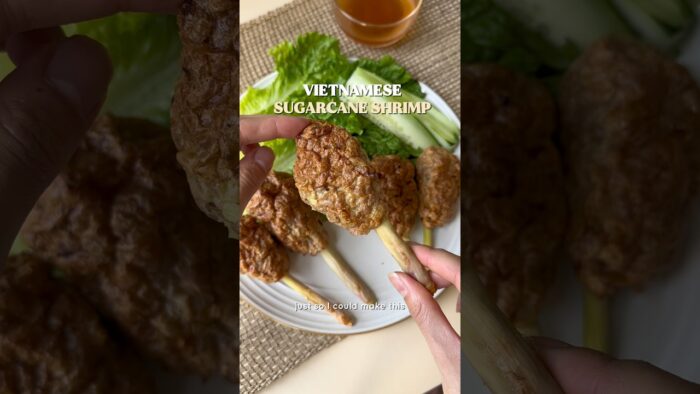¡Cómo hacer camarones vietnamitas con caña de azúcar en la freidora de aire! #recetafácil