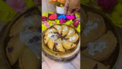 Air fryer gujiya / no oil gujiya recipe #shorts #recipe