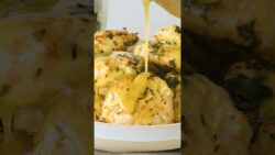 Albóndigas de pollo con ajo y hierbas en freidora de aire