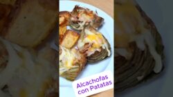 Alcachofas con patatas en freidora de aire #shorts #alcachofas #patata  #freidoradeaire #airfryer