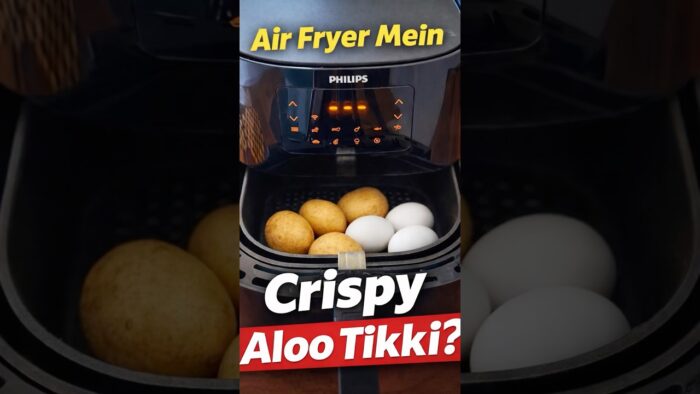 Aloo Tikki Mein Egg?! 😳🔥 #airfryer #trending #shorts #indianfood