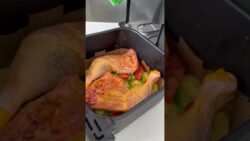 Asado de pollo con patatas y verduras en Cosori Dual Blaze #freidoradeaire #airfryer #cosori