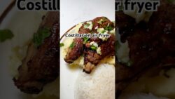 Costillas en air fryer.costillas jugosas en freidora de aire .#freidoradeaire #recetas