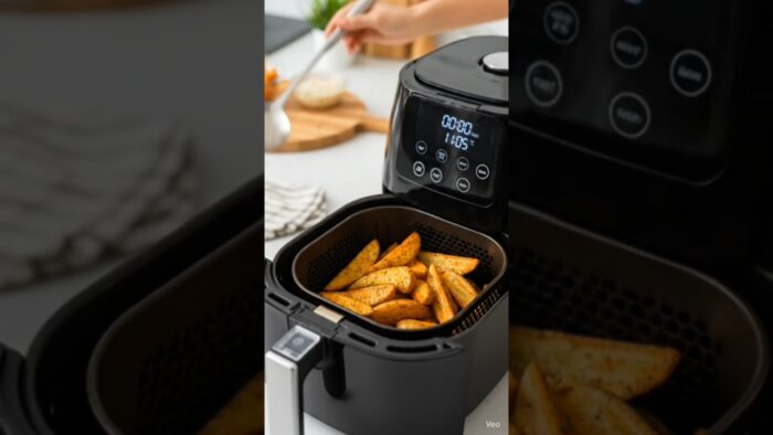 Crispy Airfryer Potato Wedges#shorts #food #recipe