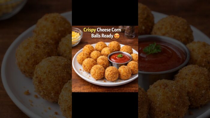 Crispy Cheese Corn Balls Recipe | Easy Snack in Air Fryer & Deep Fry | Quick Evening Snack #snacks