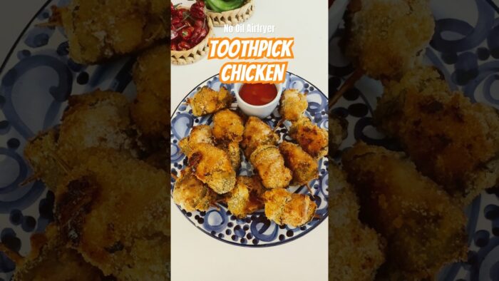 Crispy Toothpick Chicken Recipe | Easy Ramzan Snack in Air Fryer #snack #appetizer