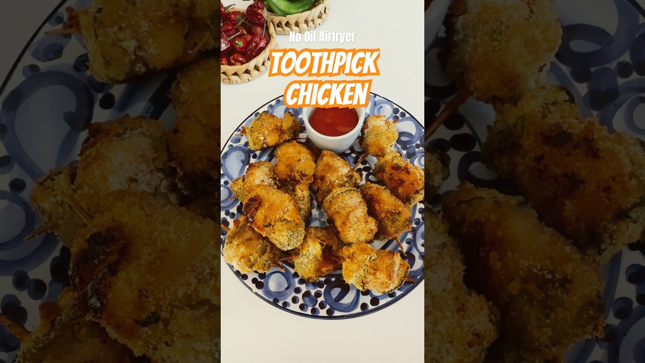 Crispy Toothpick Chicken Recipe | Easy Ramzan Snack in Air Fryer #snack ...