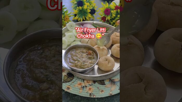Easy air fryer litti chokha recipe #shorts #littichokha #airfryerrecipes