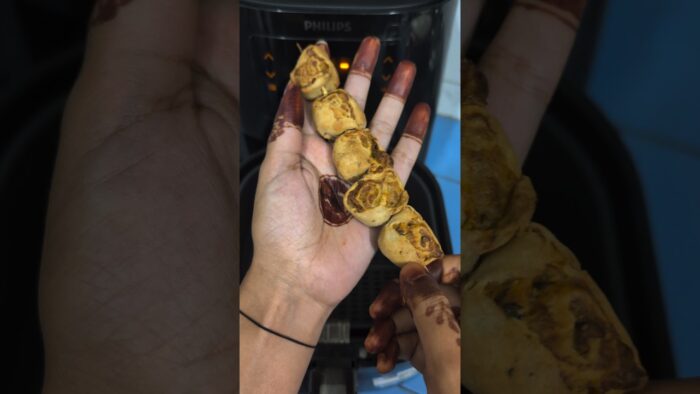 Holi Special Guilt Free Recipe in Air Fryer🫣😋 Holi Snacks Recipe💙🤤#shorts #recipe #recipe #viral