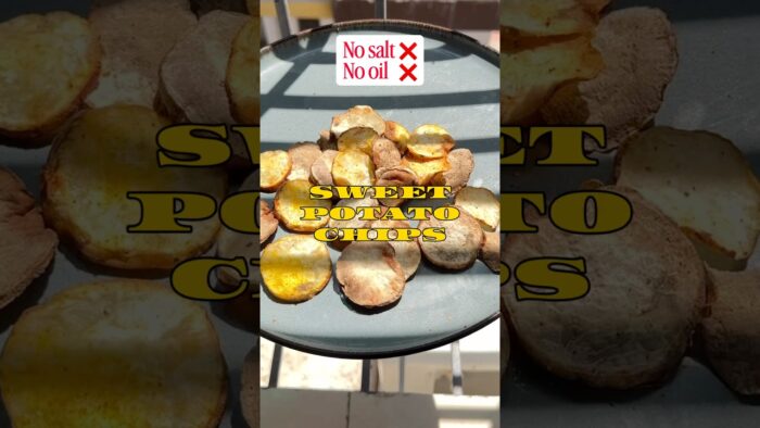 How to make vrat ke sweet potato chips in air fryer ? no oil ❌ , no salt ❌ healthy and tasty