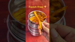 Just 1 spoon oil… perfect crispy French Fries! 🍟#shortsfeed #lunchideas #lunchbox
