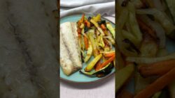 LUBINA CON VERDURAS EN FREIDORA DE AIRE