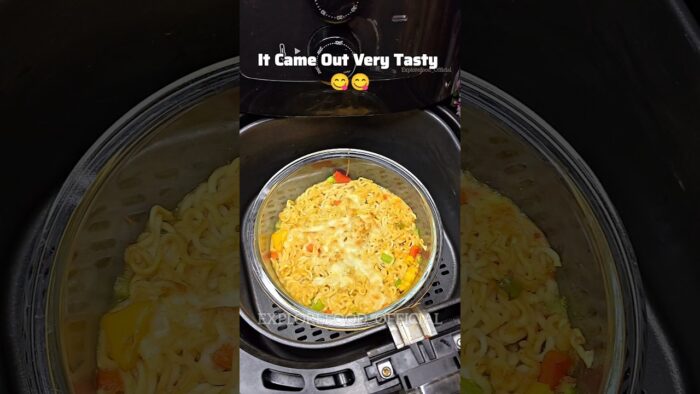 Let’s Try Masala Cheese Maggi In Air Fryer #trending #viral #food #shorts