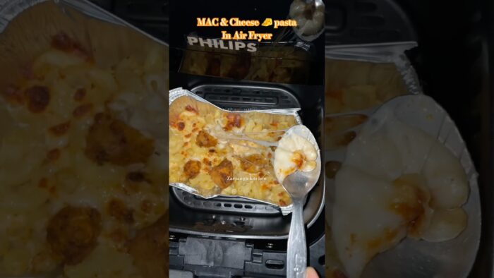 MAC & Cheese 🧀 Pasta Recipe  in Air Fryer 🫶 #ytshorts #trending