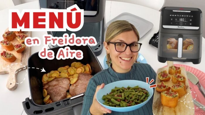MENÚ COMPLETO en FREIDORA de AIRE Moulinex EASY FRY SILENCE