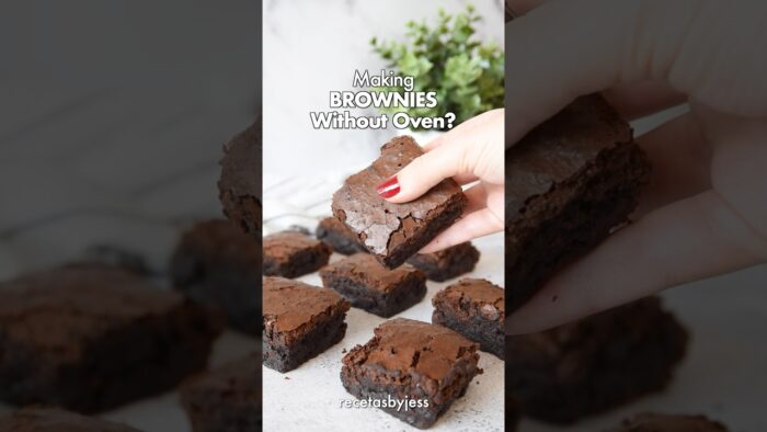 Making BROWNIES without Oven! 🍫🤎 #recipe #nooven #easyrecipe #dessert #brownie