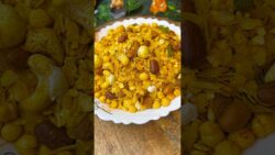 Oats & Poha Namkeen | Easy Guilt Free Snack #shorts #recipe #namkeen #holisnacks #holirecipe