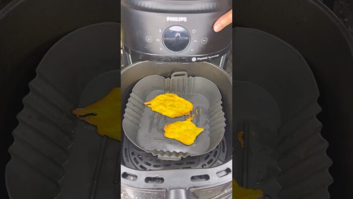 Palak Pakodi in Air Fryer #viral #airfryerrecipes#trending#youtubeshorts #shorts#snacks#recipe#yt