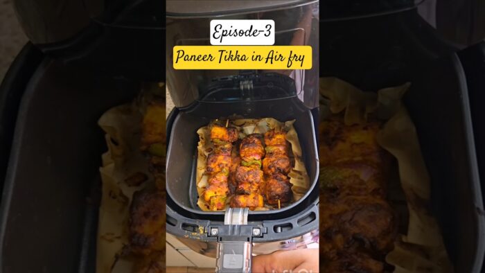 Paneer Tikka Recipe in Air fryer #shorts #recipe #paneer #viral #food #airfryer #cookingwithsangeeta
