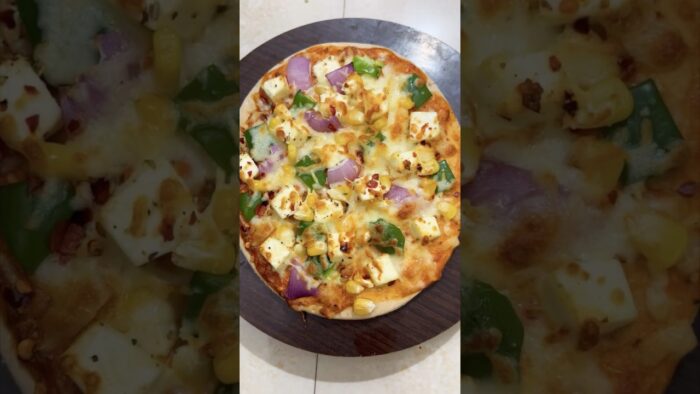 Pizza in Air Fryer #cooking #food #cheese #recipe #snacks #pizza #tasty #tastyfood #shorts #short