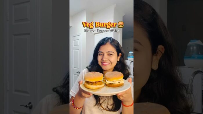 Protein-Packed Veg Burger | Crispy Air Fryer Rajma & Potato Patties | No Deep Fry & Healthy