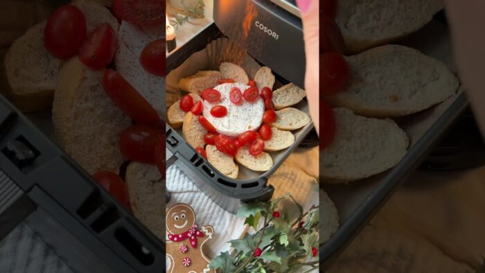 #Receta de Camembert con tomates cherry en freidora de aire Cosori – ¡Un entrante delicioso!