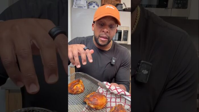 Receta de pollo crujiente en freidora de aire | Cómo conseguir una piel de pollo realmente crujiente