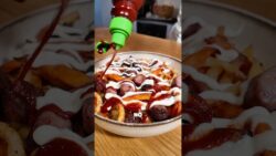 SALCHIPAPAS EN FREIDORA DE AIRE 🌭🍟#receta #Cenas #fit #RecetasSaludables #Airfryer #CocinaFácil