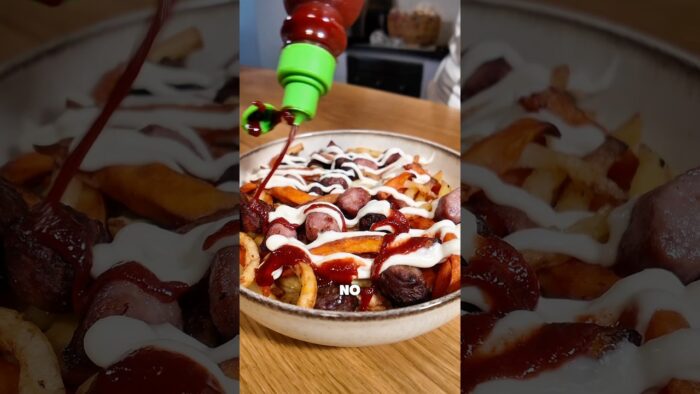 SALCHIPAPAS EN FREIDORA DE AIRE 🌭🍟#receta #Cenas #fit #RecetasSaludables #Airfryer #CocinaFácil