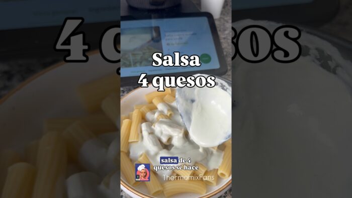 Salsa de cuatro quesos con Thermomix, listas en menos de 10 minutos! #receta