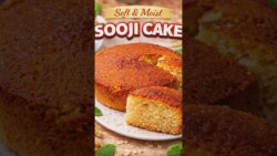 Sooji Cake Recipe 😍 | Air Fryer Soft & Spongy Suji Cake #shorts