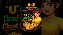 Urad Dal Chaat Cup | A-Z Airfryer Series #shorts #youtubeshorts #recipe #food #airfryerrecipes #holi