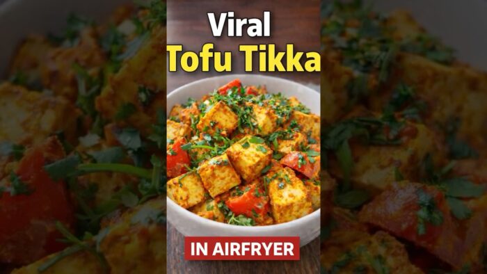 Viral Air Fryer Tandoori Tofu Tikka 🔥🤤 #trending #shorts #airfryer #viral #currywelt