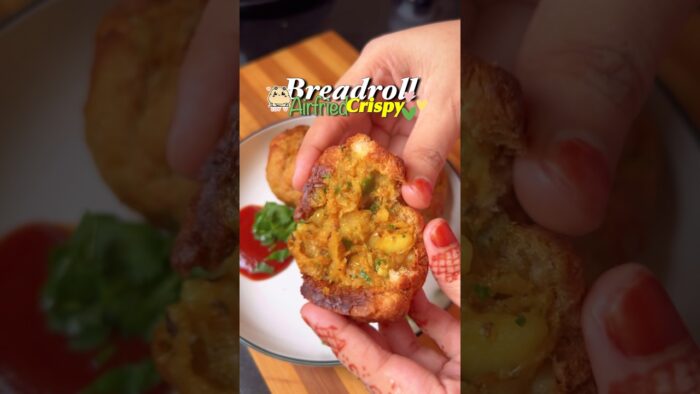 Viral Bread-rolls Recipe In Air-Fryer 😍 #recipe #shorts #viralrecipe