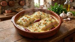 Bacalao confitado en aceite receta tradicional y jugosa