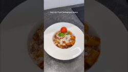 lazy air fryer bolognese pasta 🍝 the easiest pasta dinner recipe #shorts #pasta #easyrecipe