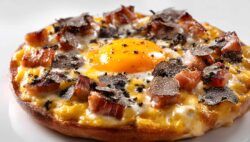 Pizza Rustica con Huevo y Trufa